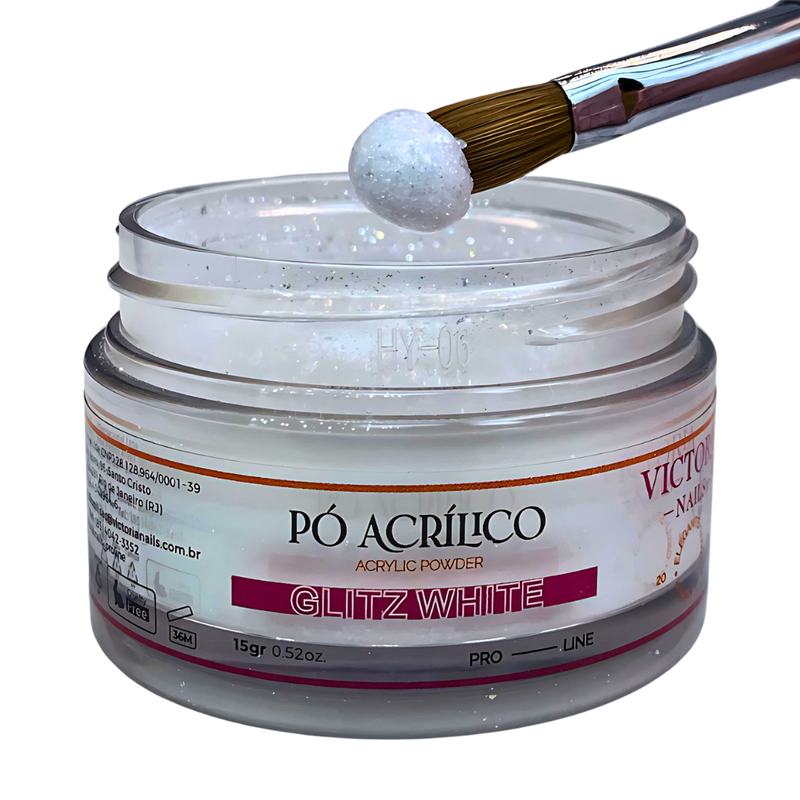 Acrylic Powder Glitz White Victoria Nails 40 gr