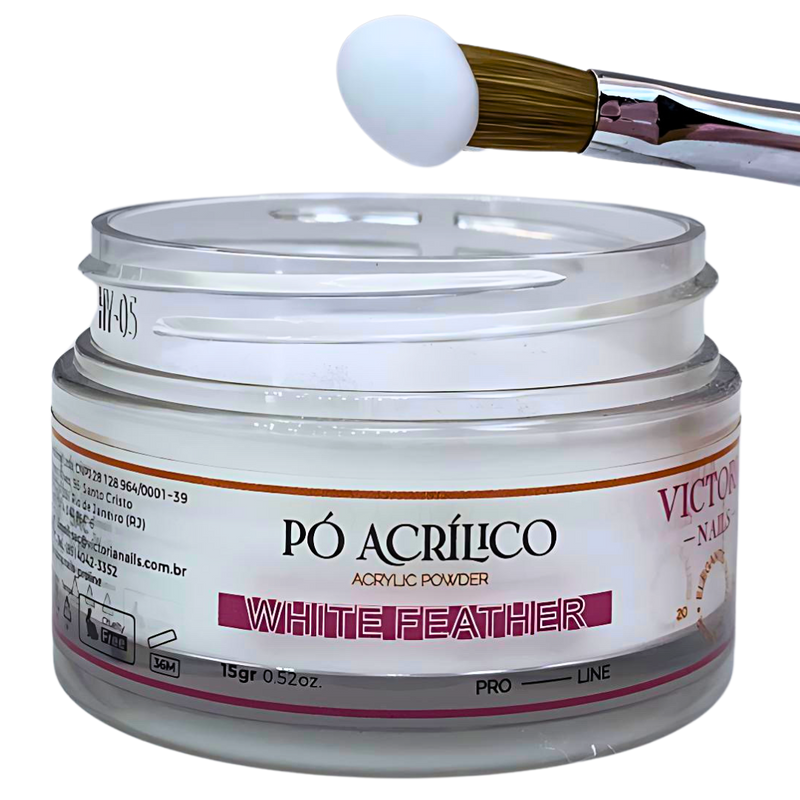 Acrylic Powder White Feather Victoria Nails 40 gr