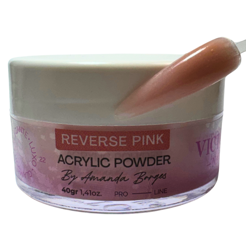 Acrylic Powder Reverse Pink By Amanda Borges 40 gr